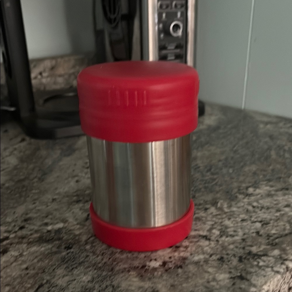 Pottery Barn Kids Red and Silver Food Storage Thermos